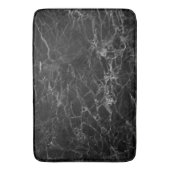 黒モダン灰色と白フェイク大理石バスマット バスマット (正面縦)