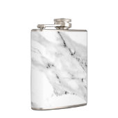 黒モダン灰色の白い大理石のパターン フラスク (右)