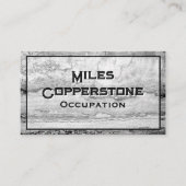 黒モダン灰色の白い花崗岩の大理石 名刺 (正面)