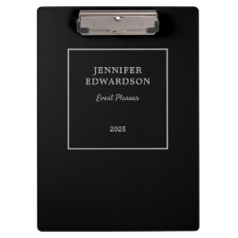 黒モダン灰色エレガントプロフェッショナル業 クリップボード