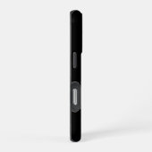 黒モダン灰色スクリプトモノグラム iPhoneケース (右側面)