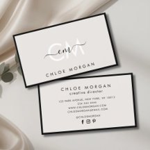 黒モダン灰色スクリプト署名モノグラム