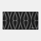 黒モダン灰色パターン デスクマット (正面)