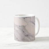 黒モダン灰色ピンク大理石パターン コーヒーマグカップ (正面右)