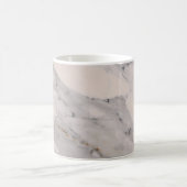 黒モダン灰色ピンク大理石パターン コーヒーマグカップ (中央)