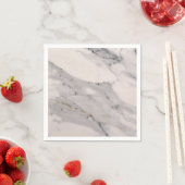 黒モダン灰色ピンク大理石パターン スタンダードカクテルナプキン (インサイチュ)