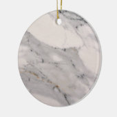 黒モダン灰色ピンク大理石パターン セラミックオーナメント (左)