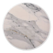 黒モダン灰色ピンク大理石パターン セラミックノブ (正面)