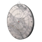 黒モダン灰色ピンク大理石パターン ダーツボード (正面右)