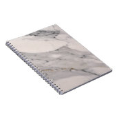 黒モダン灰色ピンク大理石パターン ノートブック (右側)