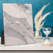 黒モダン灰色ピンク大理石パターン フォトプラーク (側面)