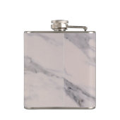 黒モダン灰色ピンク大理石パターン フラスク (裏面)