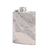 黒モダン灰色ピンク大理石パターン フラスク (左)