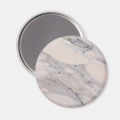 黒モダン灰色ピンク大理石パターン マグネット (正面/裏面)