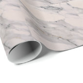 黒モダン灰色ピンク大理石パターン ラッピングペーパー (ロールコーナー)