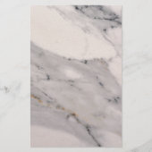 黒モダン灰色ピンク大理石パターン 便箋 (正面)