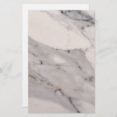黒モダン灰色ピンク大理石パターン 便箋 (正面/裏面)