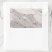 黒モダン灰色ピンク大理石パターン 長方形シール (バッグ)