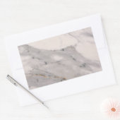 黒モダン灰色ピンク大理石パターン 長方形シール (封筒)