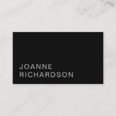 黒モダン灰色ミニマルプロフェッショナルシンプル 名刺 (正面)