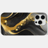 黒モダン灰色金ゴールドエレガント大理石 Case-Mate iPhoneケース (裏面 (横))