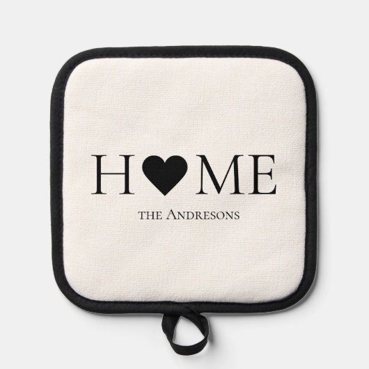 黒モダン点&バブルチャットPink With Hey 鍋敷き (正面)