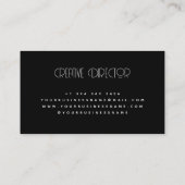 黒モダン無地のミニマルプロフェッショナル 名刺 (裏面)