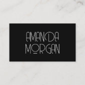 黒モダン無地のミニマルプロフェッショナル 名刺 (正面)