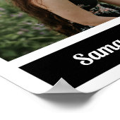 黒モダン版写真卒業ポスター ポスター (角)