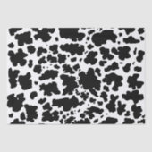黒モダン牛の肌の質感アニマルプリント 薄葉紙 (正面)