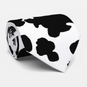 黒モダン牛スキンアニマルプリント ネクタイ (ロール)