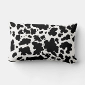 黒モダン牛スキンプリント ランバークッション (裏面)