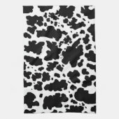 黒モダン牛スポットプリントカウボーイ キッチンタオル (縦)
