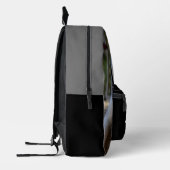 黒モダン犬フォトミニマル プリントバックパック (左)