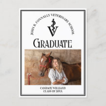 黒モダン獣医学校の写真卒業