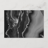 黒モダン瑪瑙シルバーダーク結婚詳細 エンクロージャーカード (裏面)