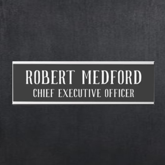 黒モダン白のぶら下がったドアサイン名プレート サインプレート