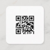 黒モダン白のカスタムロゴ スクエア名刺 (裏面)