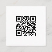 黒モダン白のカスタムロゴ スクエア名刺 (裏面)