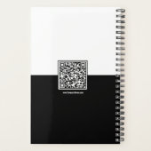 黒モダン白のスモールビジネスプランナー プランナー手帳 (裏面)