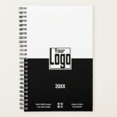 黒モダン白のスモールビジネスプランナー プランナー手帳 (正面)