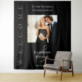 黒モダン白の写真結婚の –  タペストリー (インサイチュ)