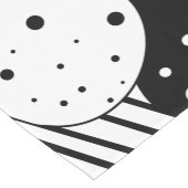 黒モダン白の幾何学的デザイン ショートテーブルランナー (コーナー)