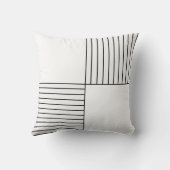 黒モダン白の正方形装飾用クッション クッション (裏面)