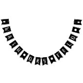 黒モダン白の洗濯物干し折り洗濯室 バンティングフラッグ (全)