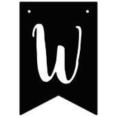 黒モダン白の洗濯物干し折り洗濯室 バンティングフラッグ (第2の旗)