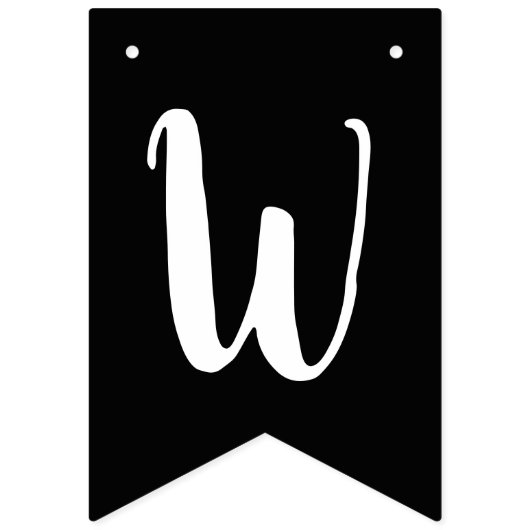 黒モダン白の洗濯物干し折り洗濯室 バンティングフラッグ (第2の旗)