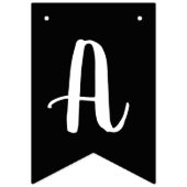 黒モダン白の洗濯物干し折り洗濯室 バンティングフラッグ (第3の旗)