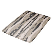 黒モダン白の浴室敷物バスマット バスマット (アングル)