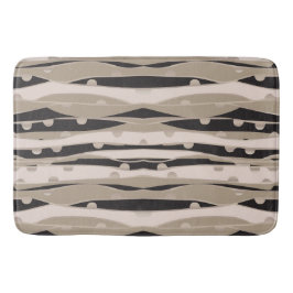 黒モダン白の浴室敷物バスマット バスマット